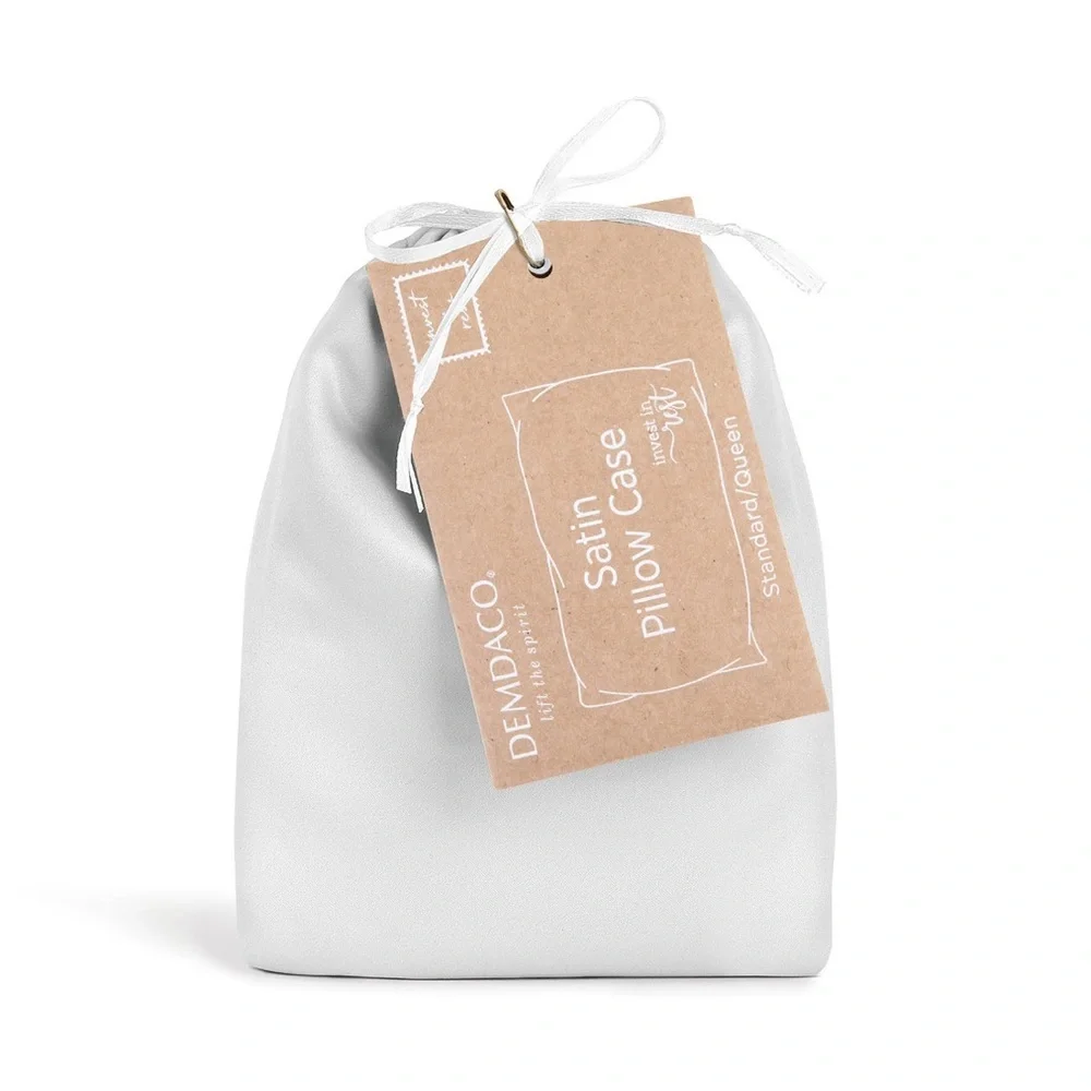 ✅Demdaco Satin Grey Pillowcase Set of 2 - Invest in Rest